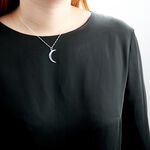 【Angel & Me】月亮 月光 月牙 (大) Moonlight s925 純銀 項鍊 情人節 禮物, , large