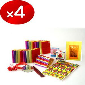 【金發財金紙】床母衣七娘媽全套組 -4 入組(未婚求巧 媽媽顧幼子系列-金紙)