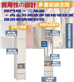 【文創集】華爾1.5尺二門二抽中空加高衣櫃(客約商品), , large