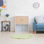 three-compartment two-door cabinet, , large