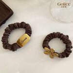 【Gulicc 】古莉可 髮圈 韓版金屬長方花朵髮圈, , large
