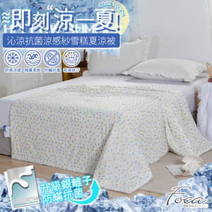 【FOCA】盛夏果園 | 沁涼抗菌銀離子防蹣涼感紗雪糕涼被/四季被 150x200cm