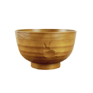 KOHBEC Japanese-Style Soup Bowl with Carved Floral Rabbit Design