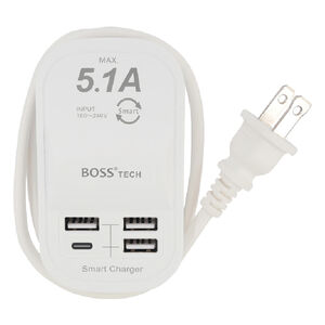 BOSS 5.1A USB智慧型充電器