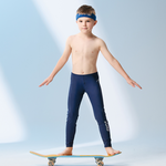 莫妮娜 台灣製 兒童 運動機能長褲 丈青 (男女適用), , large