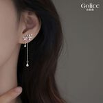 【Gulicc】古莉可 耳環 氣質花瓣 流蘇耳墬, , large