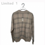 Autumn and winter plaid thick sweatshirt gray khaki, , large