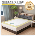 【KIKY】二代英式升級版泡棉加強框獨立筒床墊(雙人加大6尺), , large