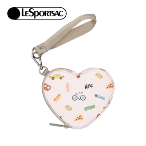 Lesportsac Heart Wristlet 愛心造型零錢包 零錢袋 鑰匙包 心型吊飾 送禮 禮物 推薦 女包(紐約城市插畫)