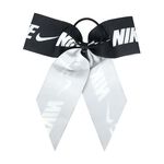 NIKE BOW LARGE 髮圈 髮飾 髮束 髮繩 頭飾 可愛 緞帶 蝴蝶結 休閒 逛街 簡約 時尚 彈性 舒適 黑白, , large