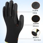 Work gloves, black/double, , large