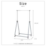 【H&R安室家】附輪可調高可折疊A字掛衣架/曬衣架HG65D, , large