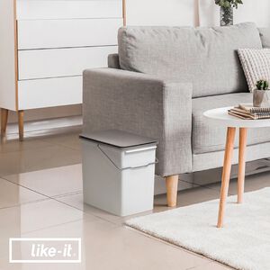 【this-this】日本Like-it｜Seals 上蓋按壓式可堆疊垃圾桶 17L