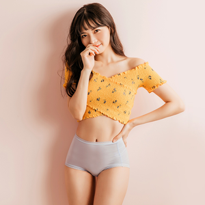 NEONER Tencel high waist anti-bacterial underwear -pink complexion(L)