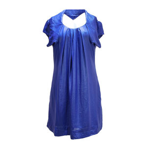 Lizzy寶石藍披肩領洋裝