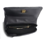 TORY BURCH Kira 納帕皮革鑽石格紋縫線手提/斜背二用包/黑色, , large