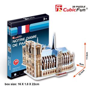 [樂立方3D立體拼圖]迷你建築系列-迷你巴黎聖母院(S3012)