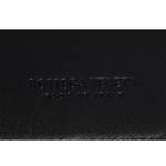 BOTTEGA VENETA 新款大格小羊皮及小牛皮編織拉鍊短夾/黑色, , large