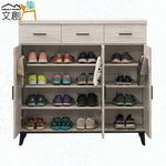 【文創集】凱曼4尺三門三抽鞋櫃(客約商品), , large