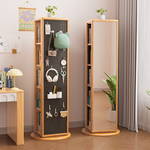 【AOTTO】360度可旋轉實木收納全身鏡(WD-037), , large