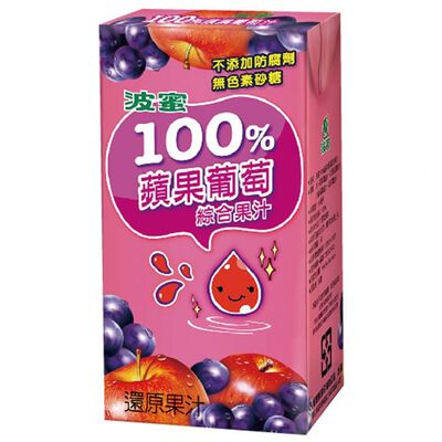 波蜜100蘋果葡萄汁TP160ml