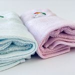 [Kaimei Cotton Industry] 5 in the group, random and excellent, MIT made in Taiwan, 28 taels of thick umbrella brand, embroidered small LOGO adult towel/towel, pink 4 colors, , large