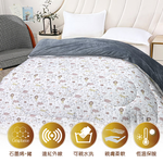 【多利寶寢具】VICTORIA 針織雪花絨雲朵棉雙面四季被/棉被-水豚, , large