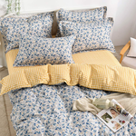 【Betrise】Huamengtianyuan | Environmentally friendly printing and dyeing anti-mite antibacterial 100% combed cotton dual-purpose quilt bed sheet set - extra large, , large