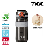 【TKK】美國進口Tritan克洛伊系列隨手杯 手提式 運動水壺550ML(直飲口設計)-青海藍, , large