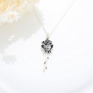 【Angel & Me】小王子 深情 玫瑰花 Rose s925 純銀 項鍊 生日 情人節 耶誕 禮物
