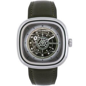 SEVENFRIDAY T系列 軍綠色漸層機械錶-45mm T1/06