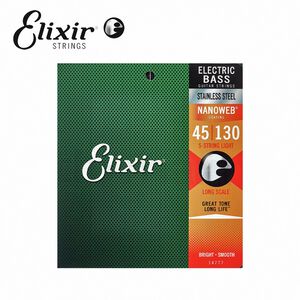 Elixir 14777 Nanoweb 薄包覆 貝斯五弦套弦 45-130【敦煌樂器】
