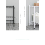 【Y HOUSE】45x30x120cm Lightweight Three-layer Iron Rack Iron Rack - Painted Black, , large