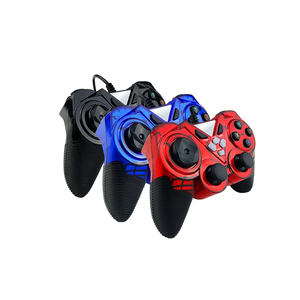 [逸奇科技]USB 1100 雙震動電腦遊戲搖桿-黑色