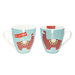 2-Piece Alpaca Pattern Ceramic Mug Se, , large