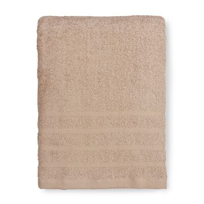MORINO有機棉超柔緞條浴巾/棕-70x138cm