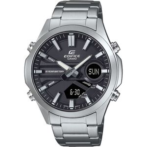 CASIO 卡西歐 EDIFICE 10年電力簡約計時手錶-灰 EFV-C120D-1A