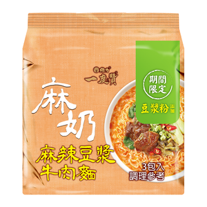 一度贊麻辣豆漿牛肉袋麵190g