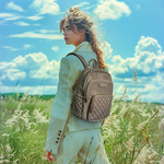 【lapagayo】歐洲訂製小香格紋精品後背包- PI-06417A-1-09黑色, , large