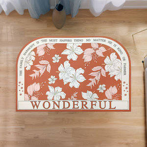 Soft diatomaceous earth water-absorbing non-slip floor mat with color printing