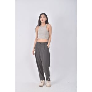 (L) jiuce高腰質感西裝灰色長褲二手衣