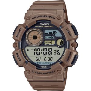 CASIO 卡西歐 釣魚模式 月相數位手錶-奶茶色 WS-1500H-5AV