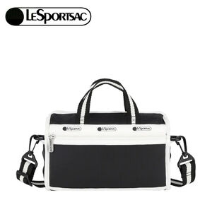 Lesportsac MINI DUFFEL CROSSBODY 迷你筒狀肩背包 -滾邊夜幕黑