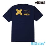 KINGO-大尺碼-男款 圓領T恤-丈青-413131, , large
