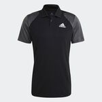 Adidas Club Polo 男 短袖 網球 比賽 運動 休閒 舒適 吸濕 排汗 黑灰 [GL5437], , large