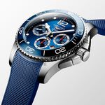LONGINES 浪琴 深海征服者浪鬼陶瓷計時潛水機械錶-藍/43mm L38834969, , large