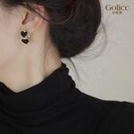 【Gulicc】古莉可 耳環  酷黑愛心耳飾, , large