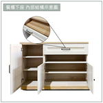 【唯熙傢俱】查理白橡色4尺餐櫥櫃, , large