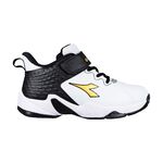 DIADORA迪亞多那 大童專業籃球鞋 童運動鞋 童鞋 寬楦 透氣 保護後跟 吸震 減壓 健康鞋墊 防滑 黑紅 白黑, , large