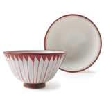 [豐名日本餐具] 4.0"輕量飯碗 菊十草 赤色 有田燒 / C04RB0-338, , large